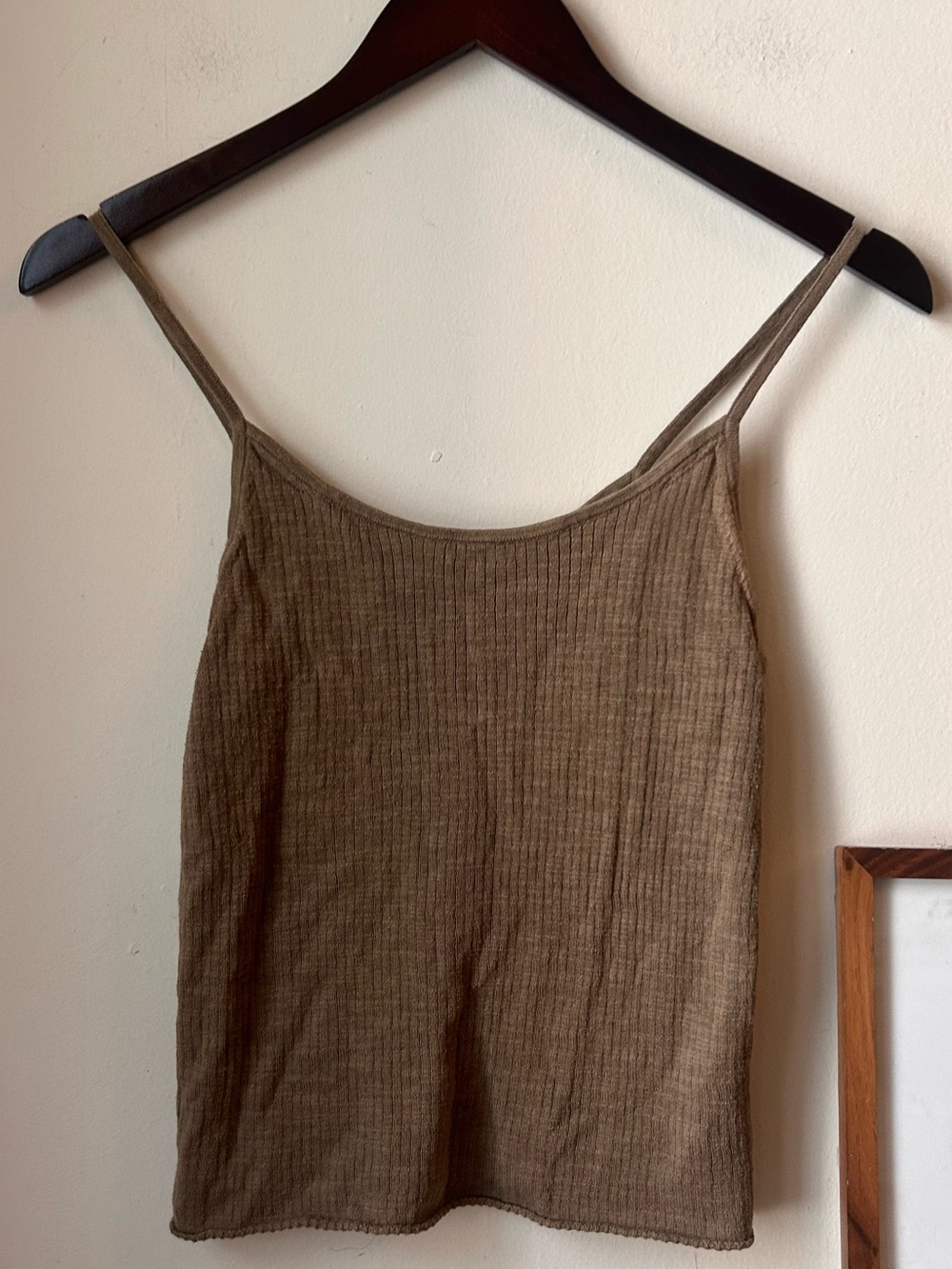 buck mason willow green coastal linen rib camisole tank cami - Picture 3 of 10